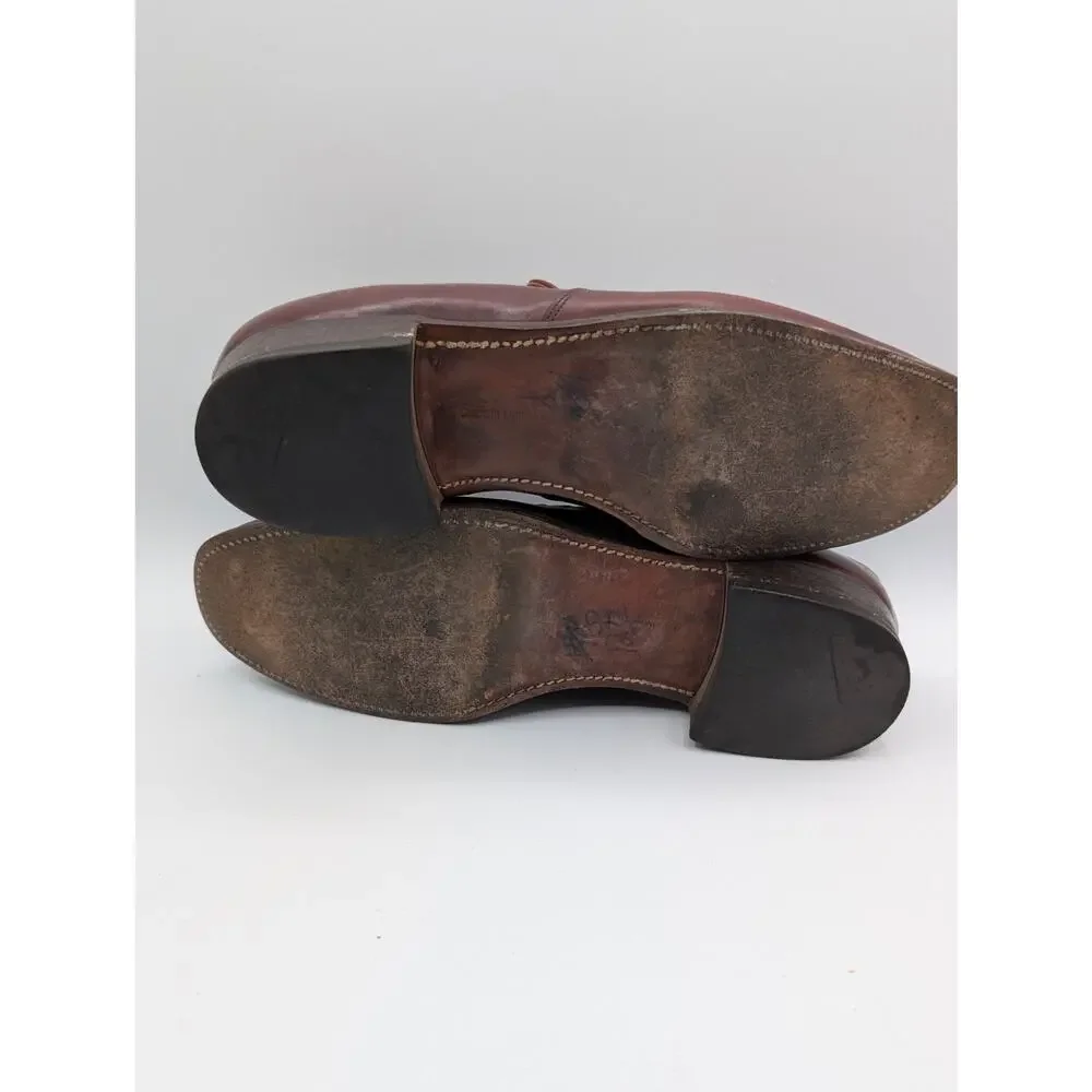 Whitehall Vintage Leather Buckle Loafers Brown US 11.5 B UK 10.5 C Narrow